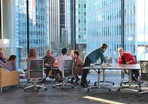people at a conference table
